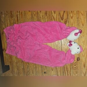 Hello Kitty Pink Plush Slipper Pants